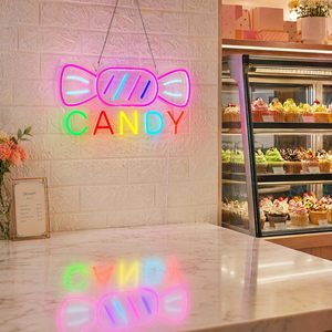 Halloween Candy Letreros Neon LED dimmable USB powered ambient <b>light</b> store <b>window</b> decoration <b>light</b> street indicator <b>light</b> 5V - Product Image 4