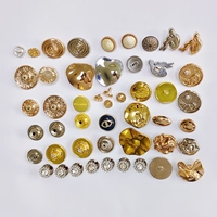 Boutons à tige en alliage de zinc de haute qualité, personnalisables, écologiques, plaqués, en forme de diamant, pour vêtements