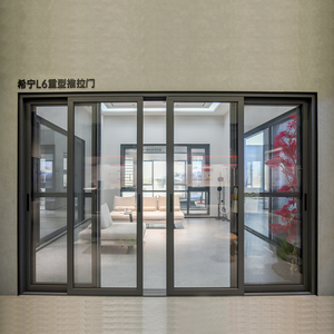 <span class=keywords><strong>Porte</strong></span> coulissante <span class=keywords><strong>en</strong></span> aluminium moderne robuste, design incurvé, isolation acoustique pour usage intérieur, grandes maisons personnalisées, projets commerciaux - Product Image 1
