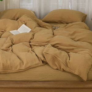 Plhan EcoFriendly Hữu Cơ dệt hiện đại siêu mềm thoáng khí Muslin Giường cũi Bộ <span class=keywords><strong>Comforter</strong></span> chăn 400TC tất cả các mùa - Product Image 3