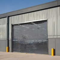 Automatique Transparent Cristal Volet Roulant Porte Roll-Pull Serrure Intérieur Extérieur Polycarbonate Aluminium Acier PVC Bois