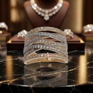 Women Diamond <b>Ring</b> 18k Rose Gold Exclusive Luxury Jewelry Offering Elegant Design Superior Craft And Sparkling Diamond Finish - Product Image 4