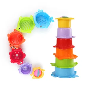 Bagno del bambino del Regalo di Plastica impilabile tazza di Sviluppo Educativo giocattolo per il Bambino