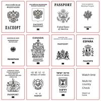 Portefeuille en cuir véritable pour passeport russe, porte-documents en cuir de vachette première couche, étui vintage pour carte d'embarquement et passeport