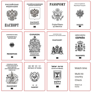 Genuine <strong>Leather</strong> Russian Passport Holder Document <strong>Wallet</strong> First-Layer Cowhide Vintage Boarding Pass <strong>Wallet</strong> Card Case Passport - Product Image 2