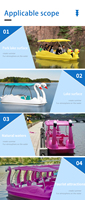 Exportations d'usine 4 personnes pédalo eau vélo cygne pédale bateau oie bateau pour l'amusement familial
