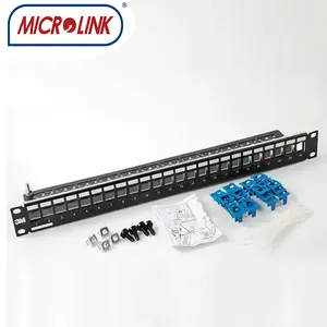 19inch 24 cổng 3m loại RJ45 Krone UTP Cat6 trống Patch Panel