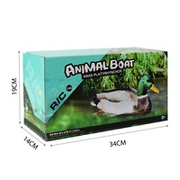 Bateau de canard RC 2 en 1 avec télécommande de chargement USB, bateau de course avec coquille de canard 2.4Ghz pour enfants et adultes
