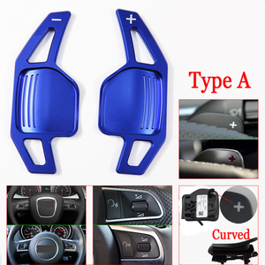 Para <span class=keywords><strong>Audi</strong></span> A4 B8 A3 <span class=keywords><strong>8P</strong></span> <span class=keywords><strong>S3</strong></span> A5 A6 S6 C6 Q5 A8 R8 TT TTS 2006 2011, paletas para volante de coche, extensión de palanca de cambios DSG, 1 par, rojo, negro - Product Image 5