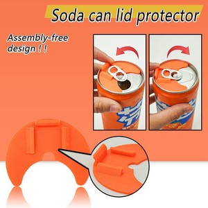 Soda Can Lid Protector Orange Plastic Reusable <b>Drinkware</b> <b>Accessory</b> - Product Image 2