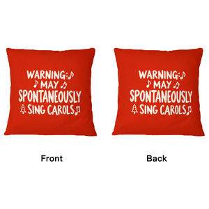 Funda de Cojín Festiva de Poliéster con Estampado de Villancicos Navideños, Doble Cara, 18x18 Pulgadas, Funda de Almohada Personalizada, Decoración del Hogar - Product Image 2