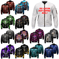Áo Khoác Bomber Mùa Đông Chất Lượng Cao Áo Khoác Bomber Tùy Chỉnh Ma1 Màu Trơn Halloween Áo Khoác Áo Gió Giáng Sinh Áo Khoác Nam Ngoại Cỡ