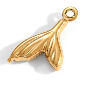 Colgantes de Acero Inoxidable con Baño de Oro, Temática Oceánica, Corazón Animal, Accesorios de Joyería DIY para Regalo - Product Image 4