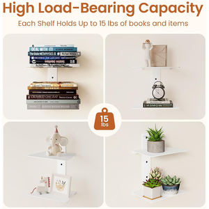 Présentoir à livres flottant mural de maison <span class=keywords><strong>Support</strong></span> de rangement <span class=keywords><strong>invisible</strong></span> pour étagère en métal - Product Image 3