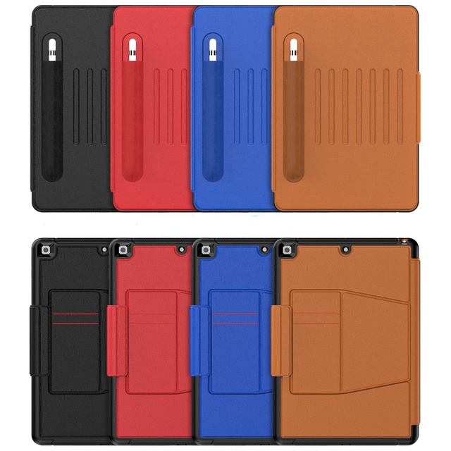 Smart Flip Magnetic Adjustable Kickstand Tablet Cover Case for iPad 10.2inch 7th 8th 9th Case with Pencil Holder
