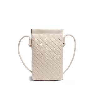 New Woven Phone Crossbody Bag for Women Mini Shoulder Bag Lightweight <b>Small</b> <b>Purse</b> Minimalist Designer Style - Product Image 5