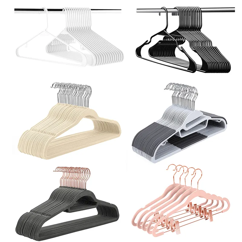 Новые прочные и тонкие стандартные легкие вешалки, дешевая компактная пластиковая вешалка для одежды