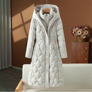 Abrigo Largo Holgado de Algodón con Capucha y Cintura Definida para <span class=keywords><strong>Mujer</strong></span>, Nuevo Modelo de Invierno, a la Moda - Product Image 6