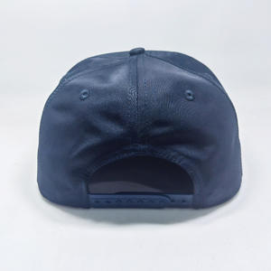 Wholesale Custom 5 Panel Rope Sport <b>Hat</b> High Quality <b>Navy</b> Polyester Woven Patch Logo Snapback Unisex Quick Dry Baseball Cap - Product Image 4
