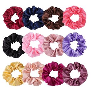 Charmeuse Scrunchies 100% Silk Hair Decoration Women European and American Style Fashion <b>Accessory</b> - Product Image 1