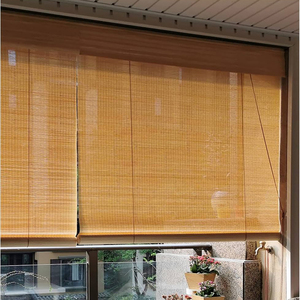 Stores enrouleurs personnalisés en <span class=keywords><strong>bois</strong></span> de bambou <span class=keywords><strong>tissé</strong></span> stores enrouleurs en bambou manuels naturels chinois pour fenêtres - Product Image 1