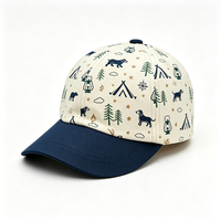 Casquette de baseball en toile 100 % coton à imprimé intégral motif chien et arbre, structurée, unisexe, réglable, pour le camping, la randonnée et les voyages en extérieur