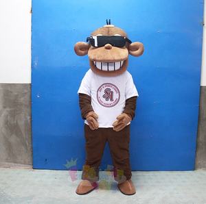 Hot Bán Tùy Chỉnh Mát Khỉ Linh Vật Trang Phục Phim Hoạt Hình Nhân Vật Kính Khỉ Linh Vật Trang Phục Cho Người Lớn - Product Image 1