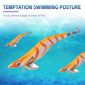 EGI Lula Gabarito De Madeira Camarão Isca Lula Polvo Isca Durável Metal ABS Silicone Isca Rio Pesca #2.5 #3.0 Montanha Molde - Product Image 2