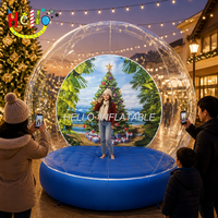 Globe de neige gonflable géant de taille humaine, dôme transparent pour cabine photo de Noël