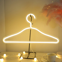 5V USB acrylique cintre Led néon lumière signe rose cintres lampe au néon pour la maison magasin de vêtements décoration