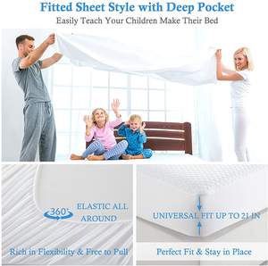 100% водонепроницаемый защитный бамбуковый чехол для матраса, 3D чехол для матраса с воздушным охлаждением - Product Image 3