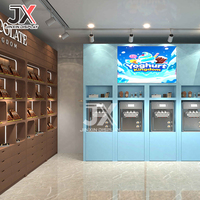 Comptoir de confiserie Sweetshop, présentoir à sucettes, vitrine à bonbons, étagère de présentation pour chocolaterie, mobilier design personnalisé avec LED