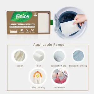 Finice FNC764環境にやさしい石鹸紙ランドリー洗剤シート生分解性フォーミュラ