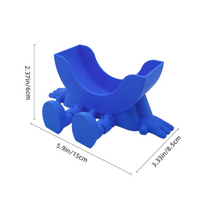 Supporto per scolapiatti a forma di rana blu da 5,9 pollici, lavabile in lavastoviglie, per stoviglie - Product Image 1