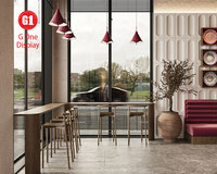 Design d'intérieur de restaurant élégant, meubles de présentation de restaurant haut de gamme sur mesure, vente en gros d'usine, design d'intérieur de restaurant