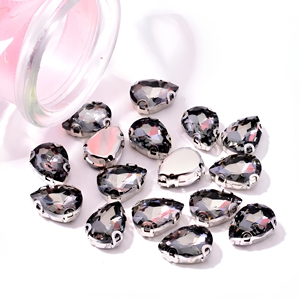 <span class=keywords><strong>Strass</strong></span> en verre en forme de goutte à dos plat, à coudre, en vrac, pour accessoires de vêtements, chaussures et robes DIY - Product Image 4