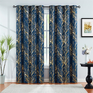 Albero di alluminio stampa <span class=keywords><strong>tende</strong></span> moderne ad alta efficienza energetica ramo lucido oro <span class=keywords><strong>tende</strong></span> oscuranti per camera da letto <span class=keywords><strong>soggiorno</strong></span> - Product Image 1