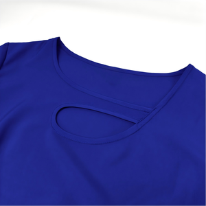 Tenues de travail extensibles et élégantes avec logo personnalisé, col en V, pour barbier, infirmière et esthéticienne - Product Image 2