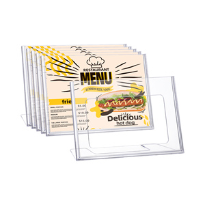 A5 dấu hiệu ngang chủ rõ ràng nhựa hiển thị đứng cho bàn L hình dạng Acrylic đứng cho tờ rơi tài liệu văn phòng - Product Image 1