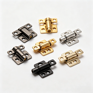 Bisagra de torsión mini chapada en oro personalizada OEM, bisagra metálica ajustable con tope, herrajes para cajas de joyería - Product Image 5