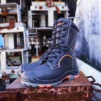 Botte de travail tactique en cuir uniforme résistante à l'huile et au glissement pour hommes pour l'industrie lourde OEM
