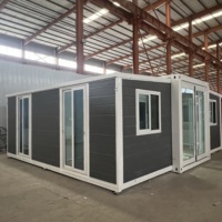 Maison préfabriquée intelligente extensible écologique de 20 pieds ou 40 pieds, villa à 3 chambres, appartement extérieur, hôtel de luxe, immeuble de bureaux
