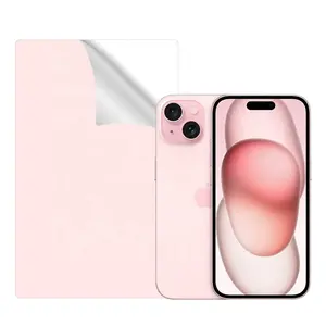 Casing ponsel kulit belakang, pelindung belakang HP warna primer sama kristal bening TPU 14 15 Pro Max untuk Iphone 7