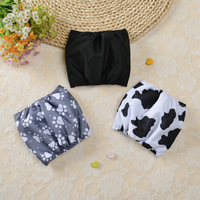 Culottes menstruelles hygiéniques en coton noir et blanc pour chienne, anti-harcelement, culottes d'œstrus