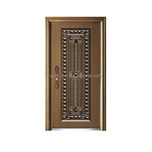 ZOYIMA Metal Luxury Entry Doors Metal Door Manufacturer Sliding Security Exterior Doors for House