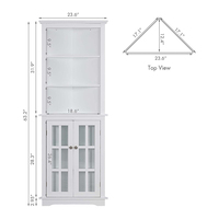 Armoire d'angle de rangement haute Armoires triangulaires murales blanches multifonctionnelles pour salle de bain