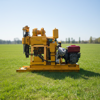 Foreuse d'exploration verticale portable 200m, 22HP, diesel, avec pompe à engrenages pour forage de puits d'eau et exploitation minière
