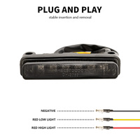 Indicateur arrière LED feu stop feu de position latéral remplacement pour moto universelle e-bike vélos électriques