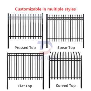 Meilleur prix, panneaux de clôture en fer à pointes, extérieur, pas de rouille, 8 pieds de haut, clôture en fer forgé pour patio et <span class=keywords><strong>portail</strong></span> <span class=keywords><strong>coulissant</strong></span> pour la maison - Product Image 3