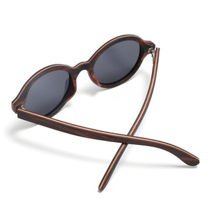 Круглые деревянные поляризованные солнцезащитные очки в стиле ретро Идеальные подарки - Product Image 5